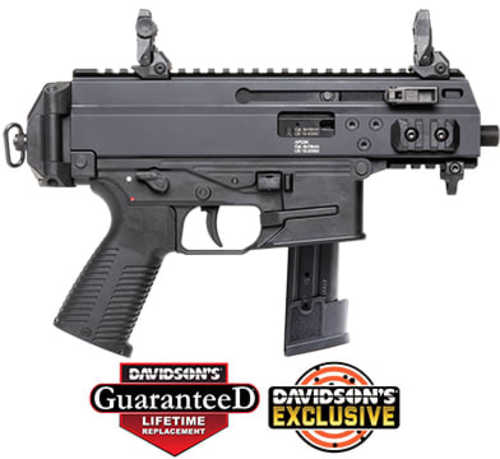 B&T AG APC9 Pro Semi-Auto Pistol 9mm Luger 4" Barrel (1)-21Rd Mag Folding Adjustable Low Profile Sights Black Polymer Finish