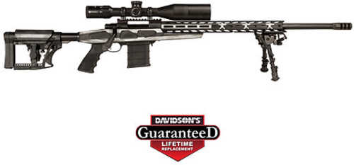 Howa Legacy M1500 Bolt ACtion APC American Flag Rifle BG 6.5 Creedmoor 24" Carbon Threaded Barrel (1)-10Rd Mag Cerakote LUTH-AR MBA-4 Fully Adjustable Stock Black/Grey Finish