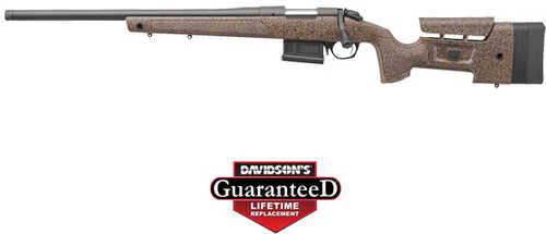 Bergara HMR Left-Hand Bolt Action Rifle 22-250 Remington 24" Barrel (1)-5Rd Mag Brown and Black Molded with Mini-Chassis Stock Cerakote Finish