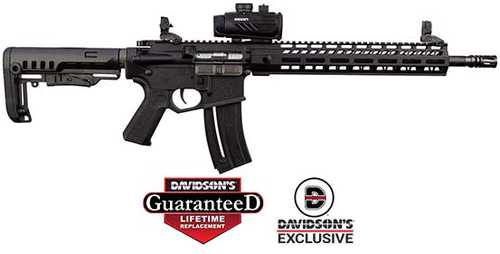Walther Arms Inc. Hammerli Tac R1 Semi-Auto Rifle .22 Long 16.1" Barrel (1)-20Rd Mag Axeon TriSyclon Scope Flip-Up Back-Up Sights Ambidextrous 5x Adjustable Stock Matte Black Finish