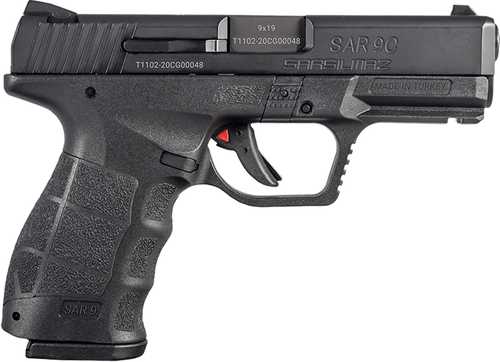 Sar USA SAR9 Compact Semi-Auto Pistol 9mm Luger 4" Barrel (1)-15Rd Mag Polymer Platinum Finish