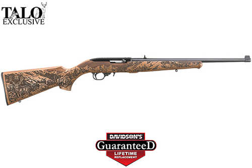 Ruger 10/22 Mule Deer TALO Special Edition Semi-Auto Rifle .22 Long 18.5" Barrel (1)-10Rd Mag Front: Gold Bead Rear: Folding Leaf Sights Intricate Altamont Walnut Stock Camoflage Finish