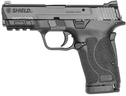 Smith & Wesson Shield EZ Single Action Semi-Auto Pistol 30 Super Carry 3.675" Barrel (2)-10Rd Mags 3-Dot White Fixed Sights Armornite (Black) Applied Finish