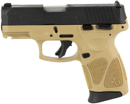 Taurus G3C Compact Pistol 9mm 3.26" Barrel Tan Frame Black Matte Finish Slide (3) 12 Round Mags