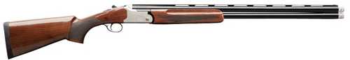 Charles Daly 202A White Over/Under Shotgun .410 Gauge 3" Chamber 26" Black Chrome Barrel 2Rd Capacity Fiber Optic Front Sight Dog Scene Engraved Receiver Checkered Walnut Stock Finish