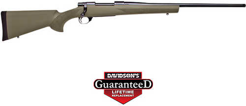 Legacy Sports Intl|Howa M1500 Bolt Action Rifle .243 Winchester 22" Barrel 5Rd Capacity No Sights Green Hogue Soft Grip Stock Blued Finish