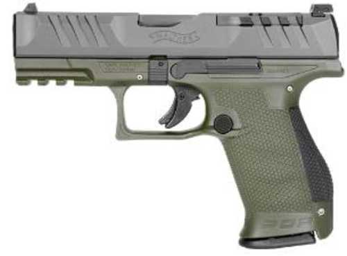 Walther Arms PDP Compact Semi-Auto Pistol 9mm Luger 4" Barrel (2)-15Rd Magazines Dark Grey Steel Slide Green Polymer Finish