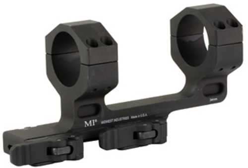 Midwest Industries Scope Mount <span style="font-weight:bolder; ">34mm</span> Quick Detach 1.93" Height With 1.5" Offset Fits Picatinny Anodized Finish Blac
