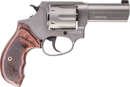 Taurus 856 Defender Revolver 38 Special +P 6 Shot 3" Barrel Tungsten Cerakote Steel Finish Altamont Wood Grip