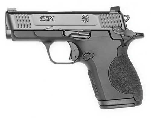 Smith & Wesson CSX Micro-Compact Single Action Semi-Auto Pistol 9mm Luger 3.1" Barrel (1)-10Rd (1)-12Rd Magazines Metal White Dot Front Sight 2-Dot Rear Sights Matte Black Finish