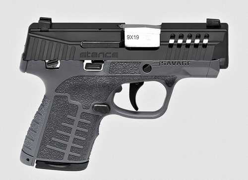 Savage Arms Stance Striker Fired Semi-Auto Pistol 9mm Luger 3.2" Barrel (1)-7Rd & (1)-8Rd Magazines Front & Rear TruGlo Night Sights Modular Polymer Gray Finish