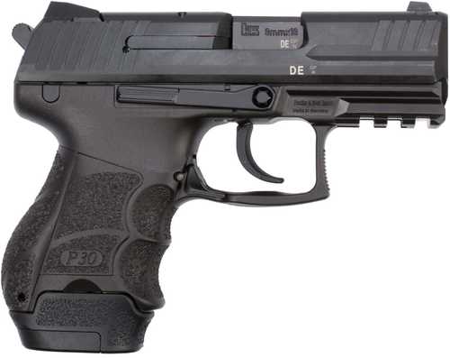 Heckler & Koch P30SK V3S Semi-Auto Pistol 9mm Luger 3.27" Cold Hammer Forged Barrel (1)-10Rd (1)-13Rd Magazines Luminous Dot Front 2-Dot Rear Sights Black Polymer Finish