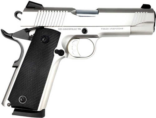 SDS Imports 1911 Carry Semi-Auto Pistol .45 ACP 4.25" Chrome-Plated Hammer Forged Barrel (1)-8Rd Magazine 3-Dot Novak Sight Configuration Stainless Steel Finish