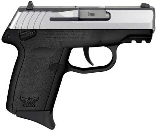 SCCY Firearms CPX Semi-Auto Pistol 9mm Luger 3.1" Rifled Barrel (1)-10Rd Magazine Dot Front Sight & Windage Adjustable 2-Dot Rear Stainless Slide Black Polymer Finish