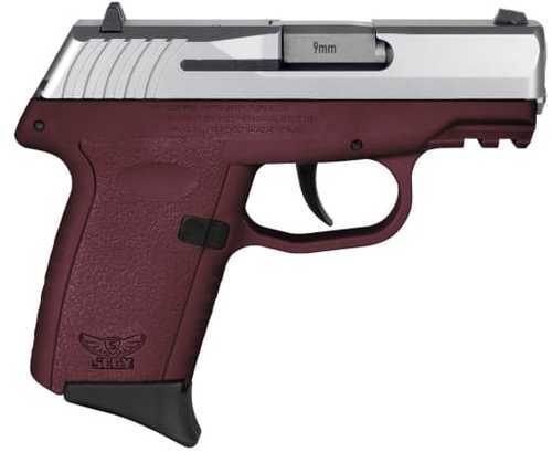 SCCY Firearms CPX Semi-Auto Pistol 9mm Luger 3.1" Barrel (1)-10Rd Magazine Dot Front Sight & 2-Dot Rear Crimson Red Polymer Finish