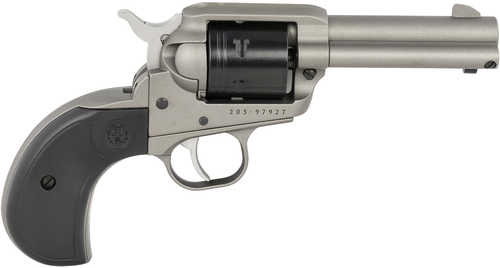 <span style="font-weight:bolder; ">Ruger</span> Wrangler Rimfire Revolver .22 Long Rifle 3.75" Cold Hammer Forged Barrel 6Rd Capacity Blade Front & Integral Rear Sight Black Birdshead Grips Cerakote Cylinder Silver Aluminum Finish