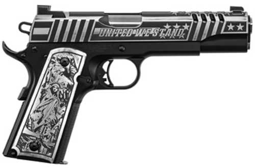 Auto Ordnance United We Stand Special Edition 1911 Full Size Semi-Auto Pistol .45 ACP 5" Barrel (1)-7Rd Magazine Night Sights Aluminum Engraved Grips Black Armor Cerakote Finish