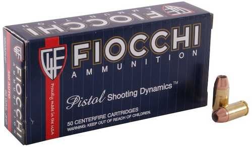 380 ACP 25 Rounds Ammunition Fiocchi Ammo 90 Grain Jacketed Hollow Point