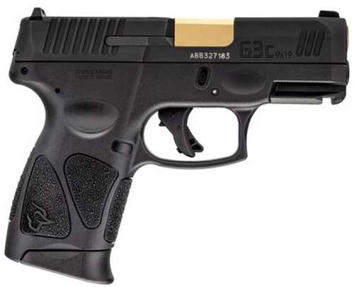 Taurus G3C Semi-Auto Pistol 9mm Luger 3.2" PVD <span style="font-weight:bolder; ">Gold</span> Barrel (3)-12Rd Magazines Black Serrated Adjustable Sights Polymer Grips Matte Tenifer Applied Finish