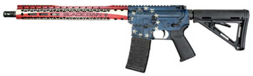 Black Rain Ordnance Spec+ Semi-Auto AR Rifle .223 Remington 16" Chrome Moly Barrel (1)-30Rd Magazine Magpul Stock RedWhite & Blue Betsy Ross Flag Cerakote Finish