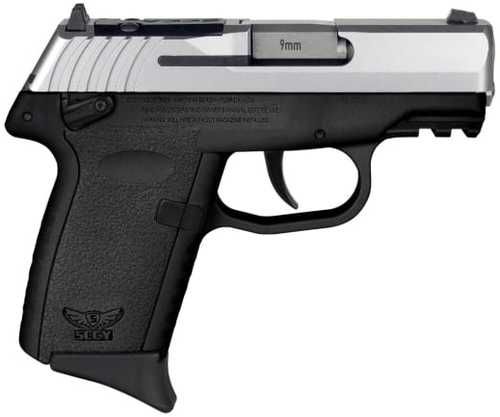 SCCY Firearms CPX Semi-Auto Pistol 9mm Luger 3.1" Rifled Barrel (1)-10Rd Magazine Dot Front Sight & Windage Adjustable 2-Dot Rear Sights Red Dot Ready Stainless Slide Black Polymer Finish