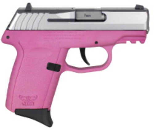 SCCY CPX Semi-Auto Pistol 9mm Luger 3.1" Rifled Barrel (1)-10Rd Magazine Dot Front & Windage Adjustable 2-Dot Rear Sights Stainless Steel Slide Pink Polymer Finish