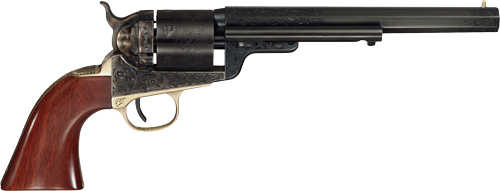 Cimarron 1851RM WB Hickok Revolver .38 Special 7.5" Octagon Barrel 6Rd Capacity Fixed Sights Wood Grips Blued Finish