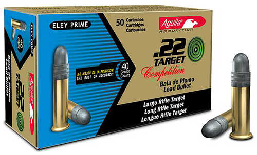 22 Long Rifle 50 Rounds Ammunition Aguila 40 Grain Lead Nose