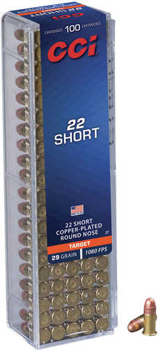 22 Short 100 Rounds Ammunition CCI 29 Grain Lead