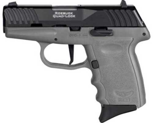 SCCY Firearms DVG1-CB Sub-Compact Striker Fired Semi-Auto Pistol 9mm Luger 3.1" Barrel (2)-10Rd Magazines Black Slide Sniper Grey Polymer Finish