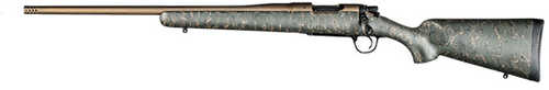 Christensen Arms Mesa Bolt Action Rifle .300 <span style="font-weight:bolder; ">PRC</span> 24" Featherweight Contour Barrel 4Rd Capacity Left Handed Carbon Fiber Composite Green Stock with Black and Tan Webbing Burnt Bronze Cerakote Finish
