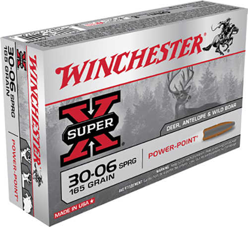 30-06 <span style="font-weight:bolder; ">Springfield</span> 20 Rounds Ammunition Winchester 165 Grain Soft Point