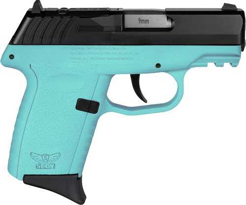 SCCY CPX2-CB Gen3 Semi-Auto Pistol 9mm Luger 3.1" Barrel (2)-10Rd Magazines Adjustable Sights Black Slide Blue Polymer Finish