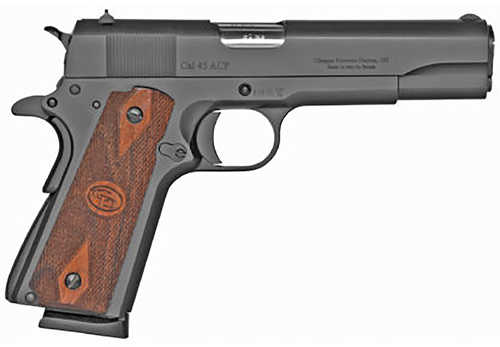 Charles Daly 1911 Field Grade Semi-Auto Pistol .45 ACP 5" Barrel (2)-8Rd Magazines Blade Front & Dovetail Rear Sights Right Hand Diamond Checkered Walnut Grips Black Steel Finish