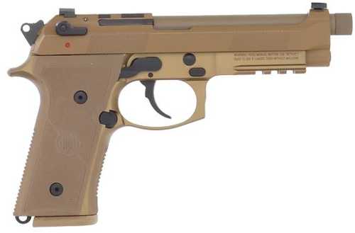 Beretta M9A4 Semi-Auto Pistol 9mm Luger 5.2" Threaded Barrel (3)-15Rd Magazine Tritium Front & Rear Night Sights Right Hand Flat Dark Earth Polymer Finish