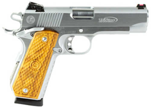 American Classic Bobcut Commander 1911 Semi-Auto Pistol .45 ACP 4.25" Barrel (1)-8Rd Magazine Novak Sights Orange Wood Grips Hard Chrome Silver Finish