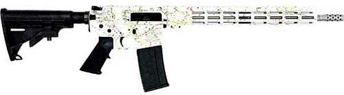 Great Lakes Firearms & Ammo AR-15 Splatter Semi-Auto Rifle .223 Wylde 16" Stainless Steel Barrel (1)-30Rd Magazine Black Synthetic Stock With White Cerakote Finish