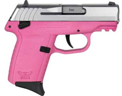 SCCY CPX1-TT Gen3 Semi-Auto Pistol 9mm Luger 3.1" Barrel (2)-10Rd Magazines Adjustable Sights Stainless Flat Top Slide <span style="font-weight:bolder; ">Pink</span> Polymer Finish