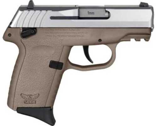 SCCY CPX1-TT Gen3 Semi-Auto Pistol 9mm Luger 3.1" Barrel (2)-10Rd Magazines Adjustable Sights Stainless Flat Top Slide Dark Earth Polymer Finish