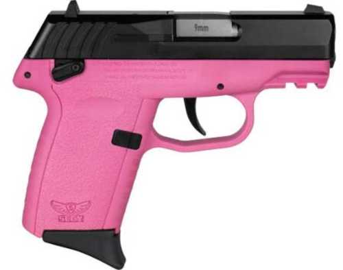 SCCY CPX1-CB Gen3 Semi-Auto Pistol 9mm Luger 3.1" Barrel (2)-10Rd Magazines Adjustable Sights Black Flat Top Slide Pink Polymer Finish