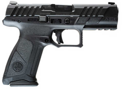 Beretta APX A1 FS Striker Fired Full Size Semi-Auto Pistol 9mm Luger 4.25" Barrel (2)-17Rd Magazines Front Tritium Night Sight Optic Ready Trigger Safety Black Polymer Finish