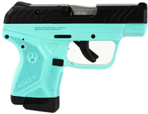 Ruger LCP II Talo Edition Double Action Only Sub-Compact Semi-Auto Pistol .22 Long Rifle 2.75" Barrel (1)-10Rd Magazine Fixed Sights Right Hand Checkered Grips Black Slide Turquoise Cerakote Finish