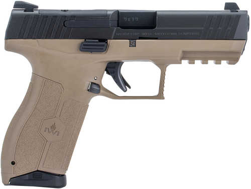 Israel Weapon Industries US MASADA Optic Ready Striker Fired Semi-Auto Pistol 9mm Luger 4.1" Polygonal Rifled Barrel (2)-10Rd Magazines 3 Dot Contrast Sights Serrated Black Steel with Cut Slide Flat Dark Earth Polymer Finish