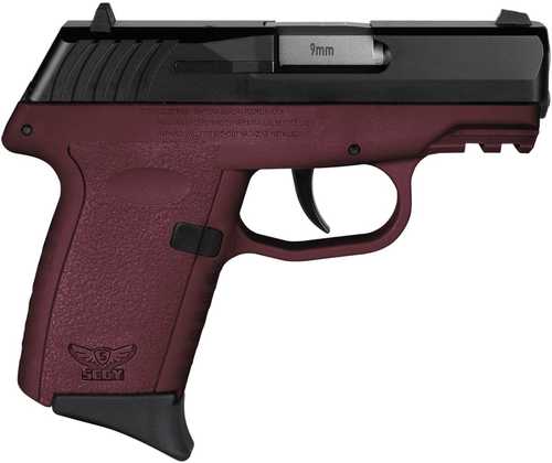 SCCY Industries CPX Gen3 Semi-Auto Pistol 9mm Luger 3.1" Barrel (2)-10Rd Magazine Dot Front Sight & Windage Adjustable 2-Dot Rear Black Slide Crimson Red Polymer Finish