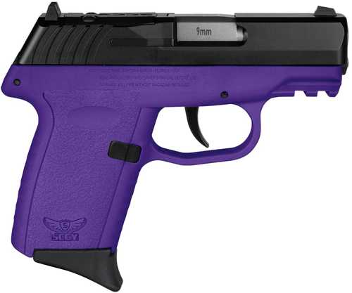 SCCY Industries CPX-2 Gen3 Semi-Auto Pistol 9mm Luger 3.1" Barrel (2)-10Rd Magazines Dot Front Sight & Windage Adjustable 2-Dot Rear Red Ready Black Slide Purple Polymer Finish