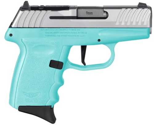 SCCY Industries DVG-1 Striker Fired Semi-Auto Pistol 9mm Luger 3.1" Barrel (2)-10Rd Magazines Dot Front Sight & Windage Adjustable 2-Dot Rear Red Ready Stainless Slide Blue Polymer Finish