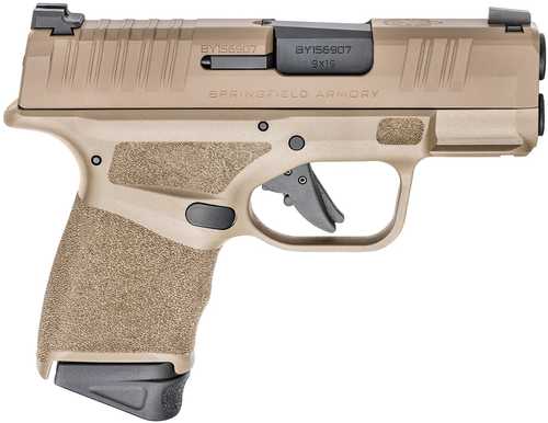 Springfield Armory Hellcat Striker Fired Semi-Auto Pistol 9mm Luger 3" Hammer-Forged, Melonite Barrel (1)-11Rd & (1)-13Rd Magazines Tritium/Luminescent Front & Tactical Rack Rear Sights Brown Polymer Finish