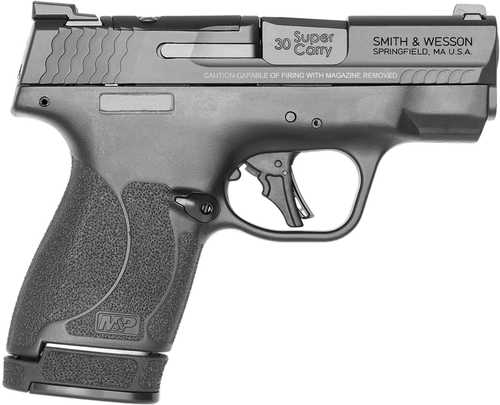 Smith & Wesson Shield Plus Optic Ready M&P Striker Fired Semi-Auto Pistol .30 Super Carry 3.1" Stainless Steel Barrel (1)-13Rd (1)-16Rd Magazines Tritium Night Front Rear Sights Right Hand Textured Black Polymer Grips Matte Finish