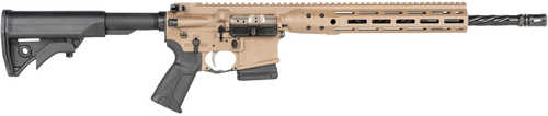 LWRC CA Compliant Indivdual Carbine Semi-Auto Tactical Rifle .223 Remington 16.1" Cold Hammer Forged Barrel (1)-10Rd Magazine Black Synthetic Stock Flat Dark Earth Finish