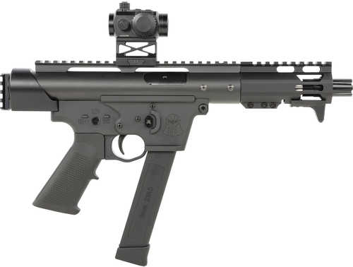 Tactical Superiority Tac-9 Semi-Auto Pistol 9mm Luger 5.5" 416 Stainless Steel Barrel (1)-32Rd Glock Compatible Magazine Red Dot Sight Included Polymer Grips Black Finish